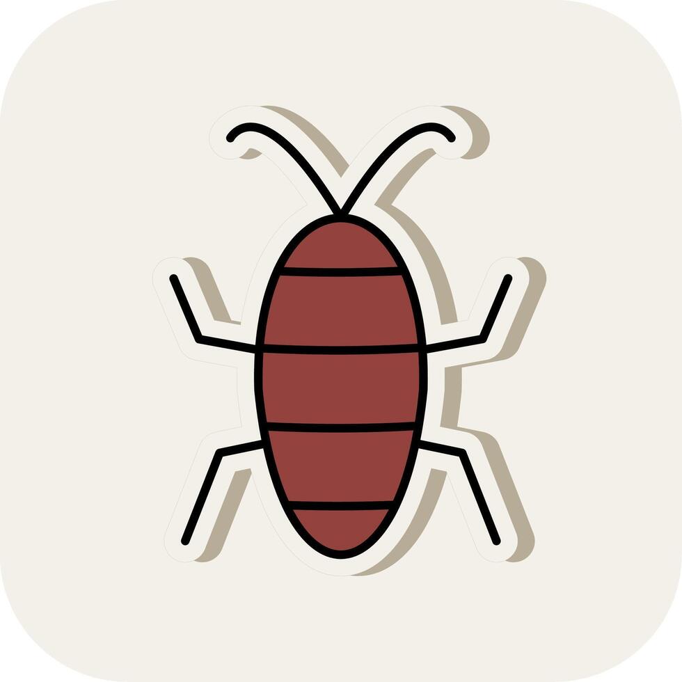 Cicada Line Filled White Shadow Icon vector