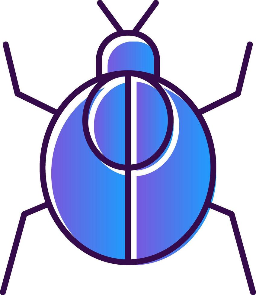 cucaracha degradado lleno icono vector