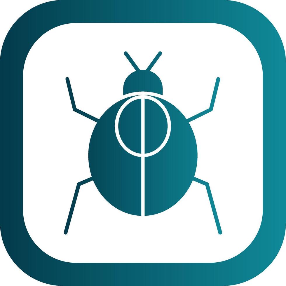 Cockroach Glyph Gradient Round Corner Icon vector