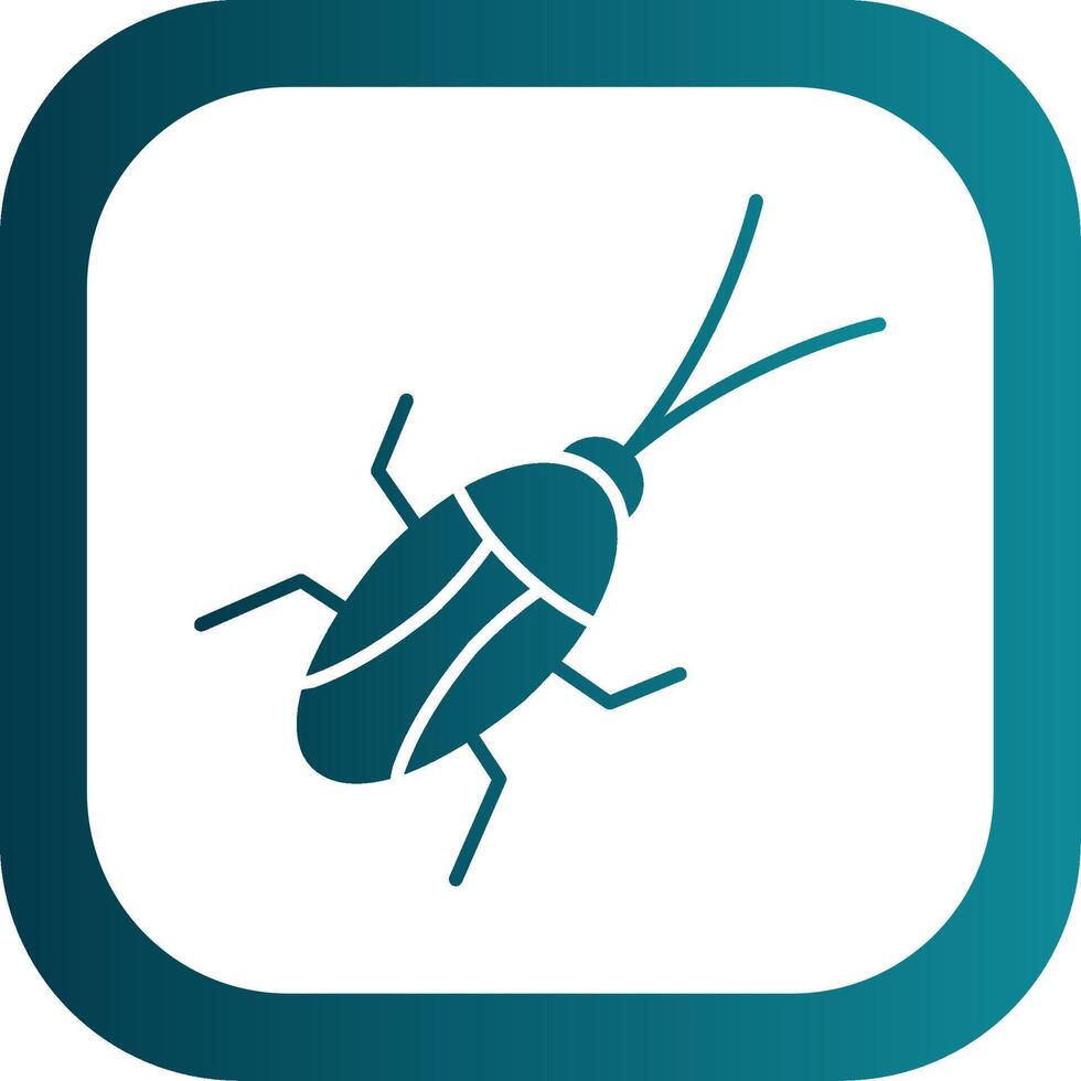 Cockroach Glyph Gradient Round Corner Icon vector