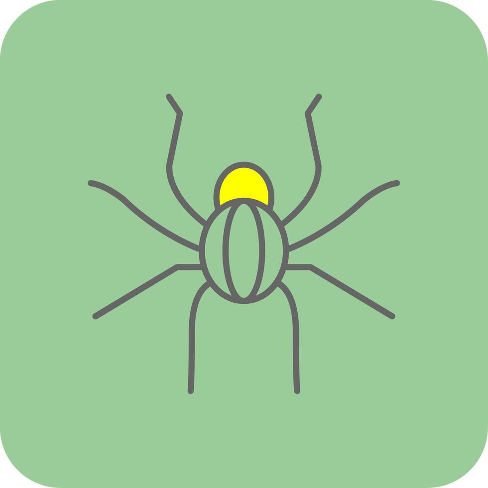 Spider Filled Yellow Icon vector