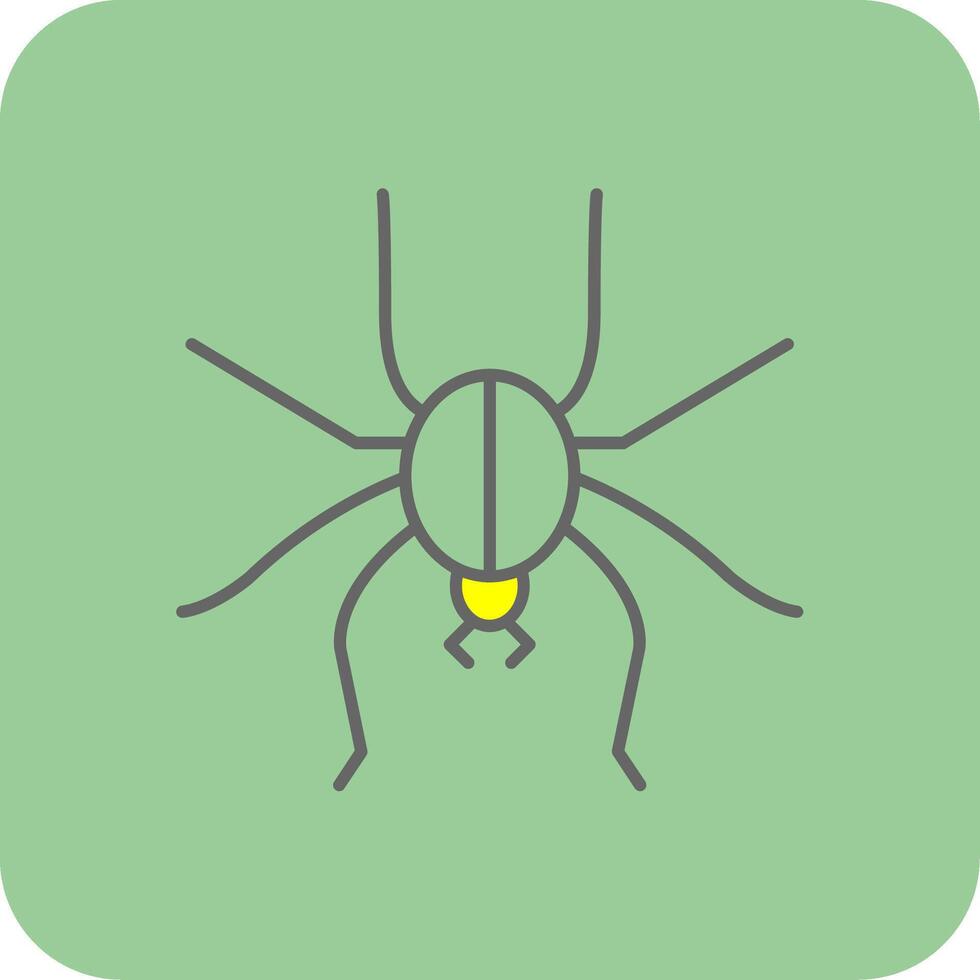 Spider Filled Yellow Icon vector