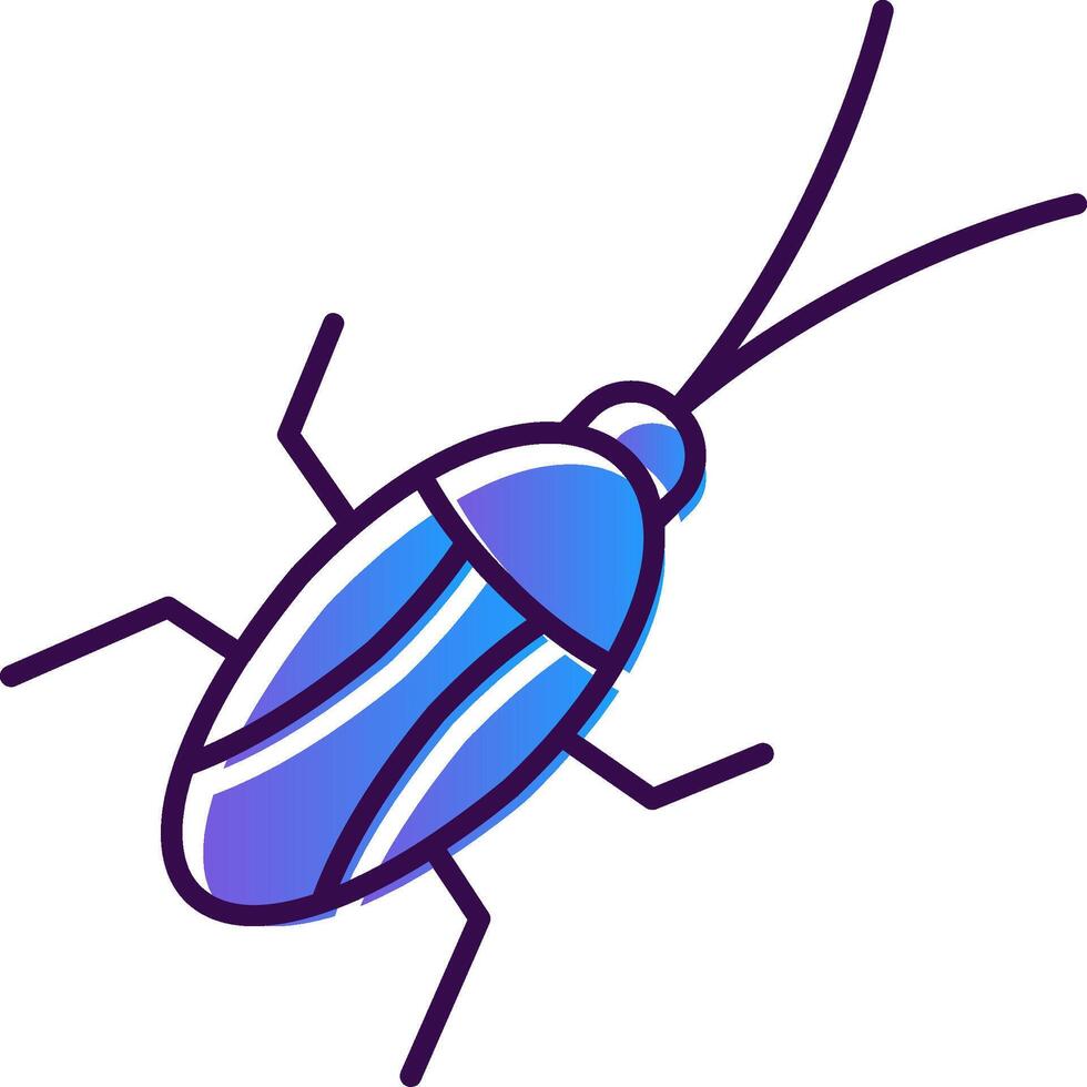 cucaracha degradado lleno icono vector