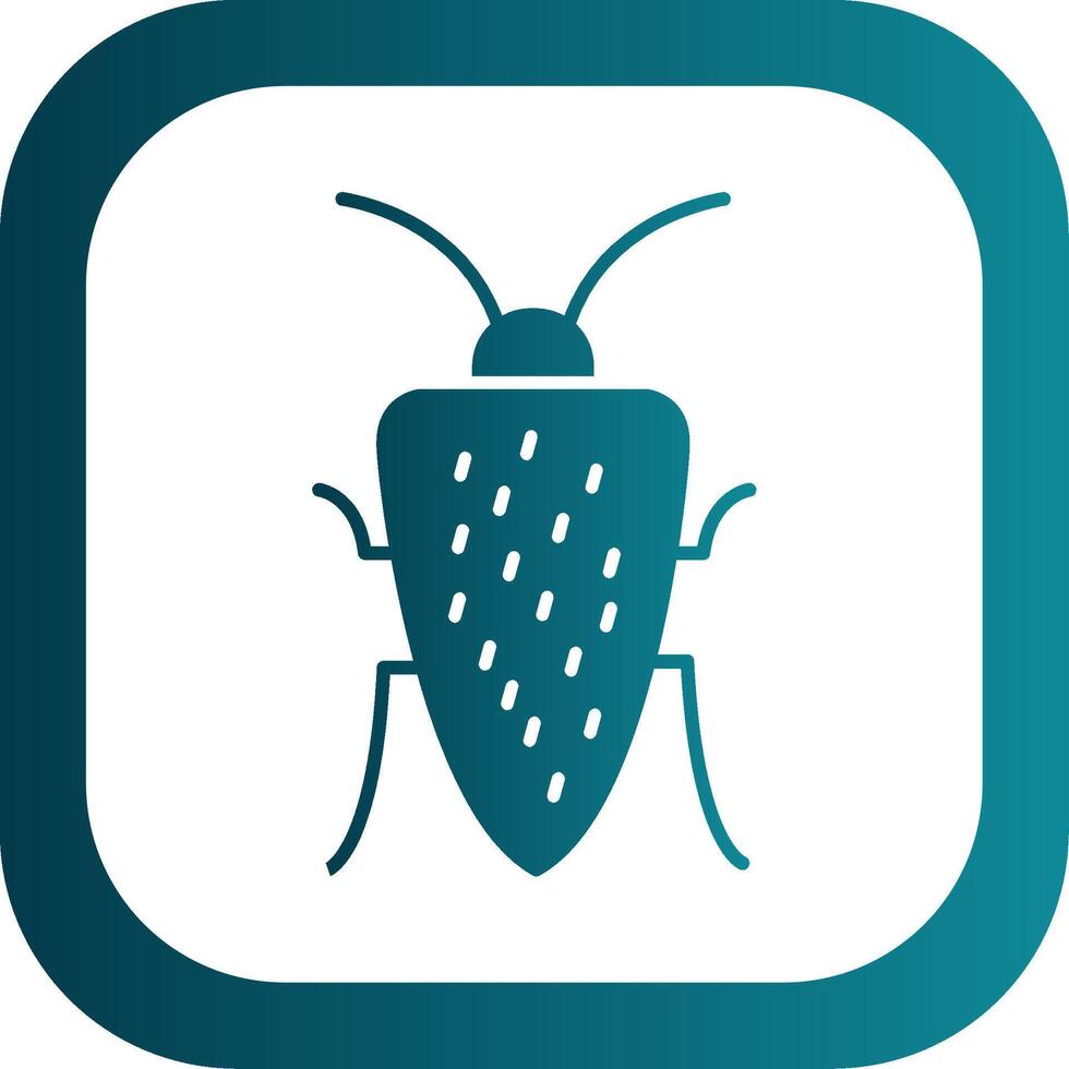 Cockroach Glyph Gradient Round Corner Icon vector