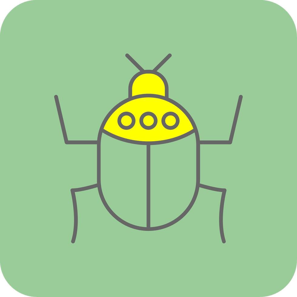 Insect Filled Yellow Icon vector