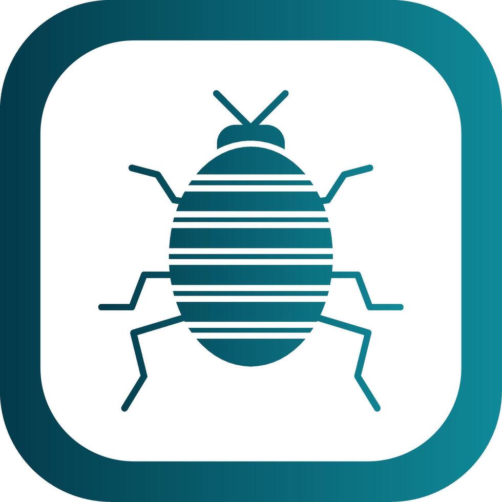 Bug Glyph Gradient Round Corner Icon vector