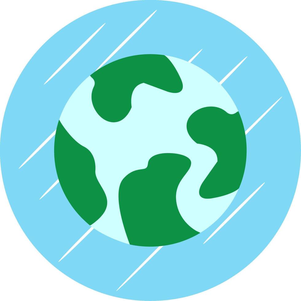 Earth Flat Blue Circle Icon vector