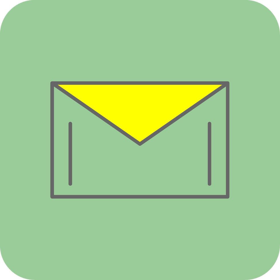 Mail Filled Yellow Icon vector