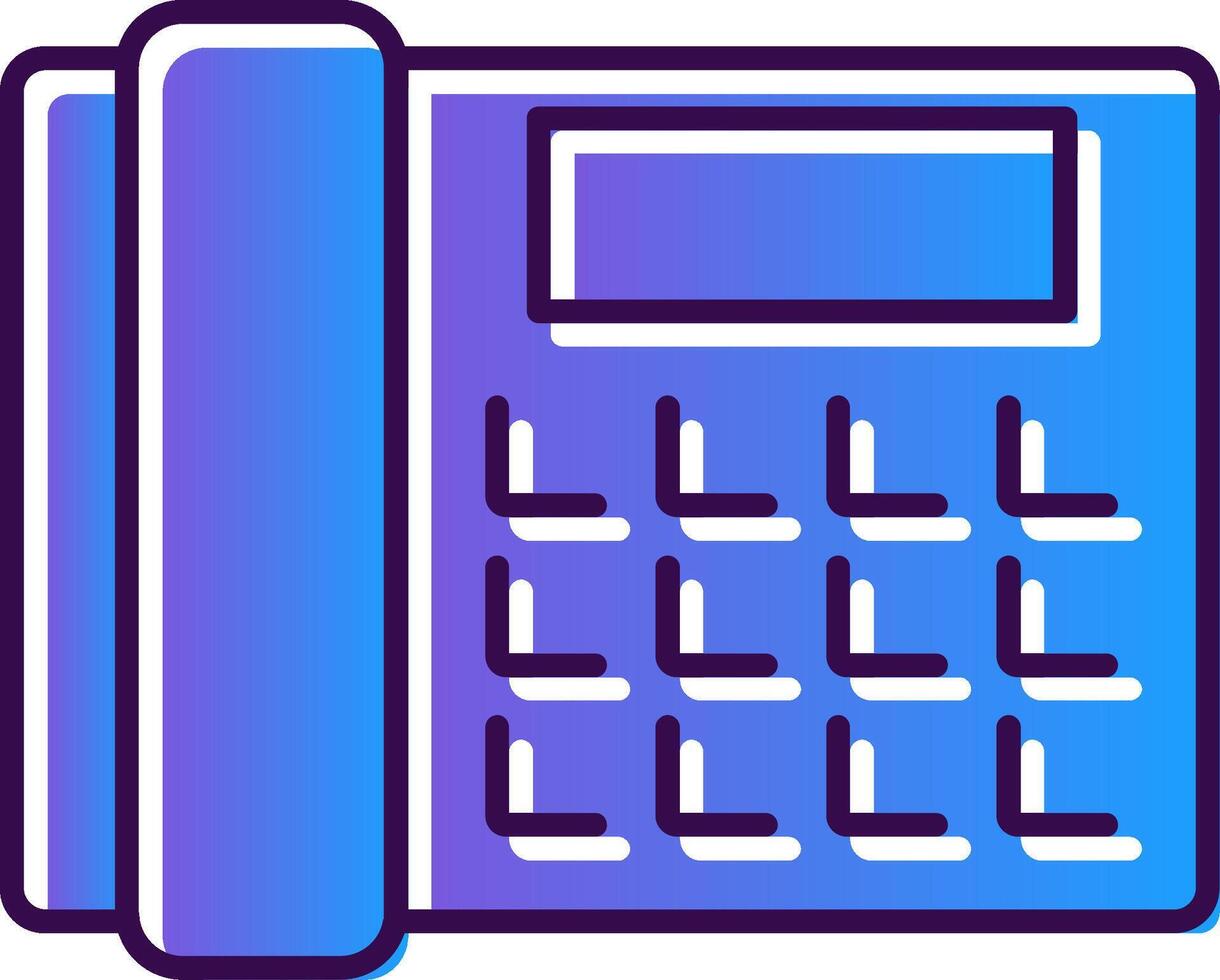 Telephone Gradient Filled Icon vector