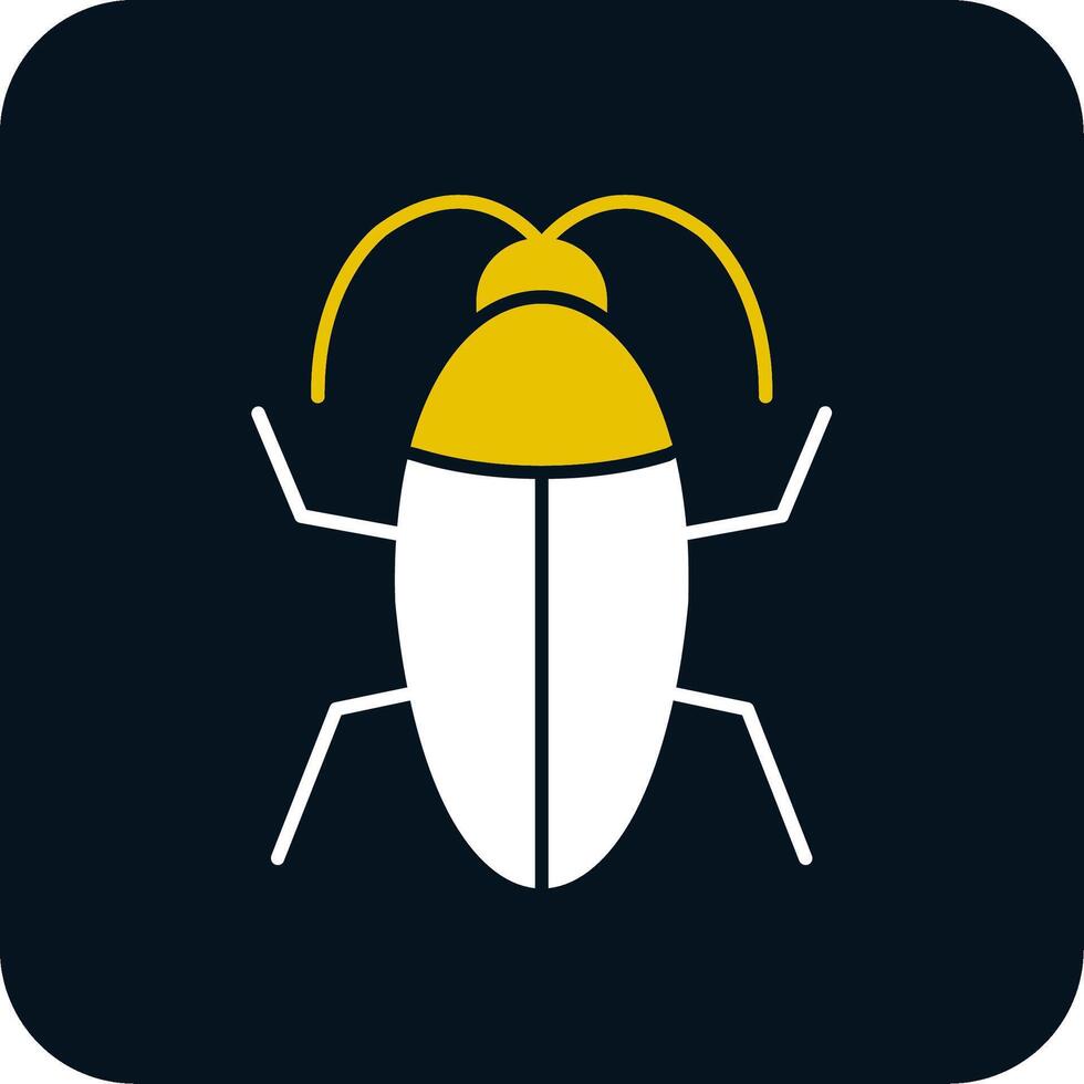Cockroach Glyph Two Color Icon vector