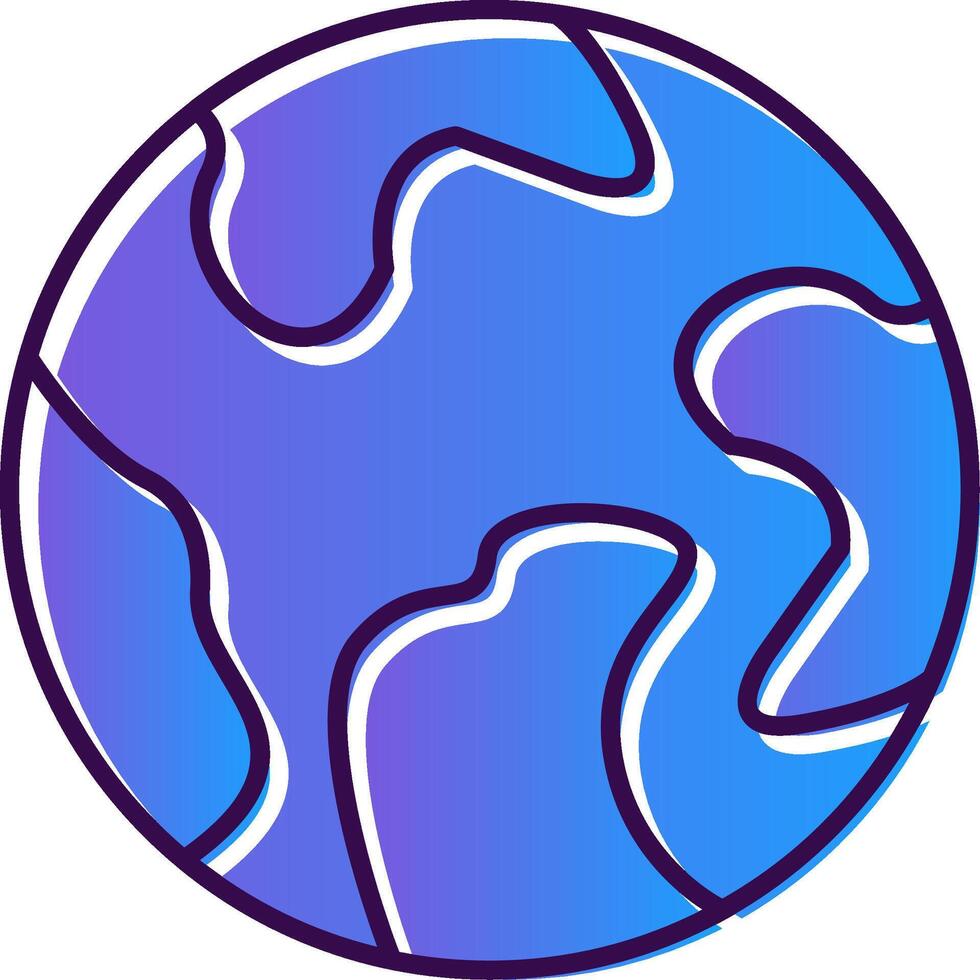 Earth Gradient Filled Icon vector