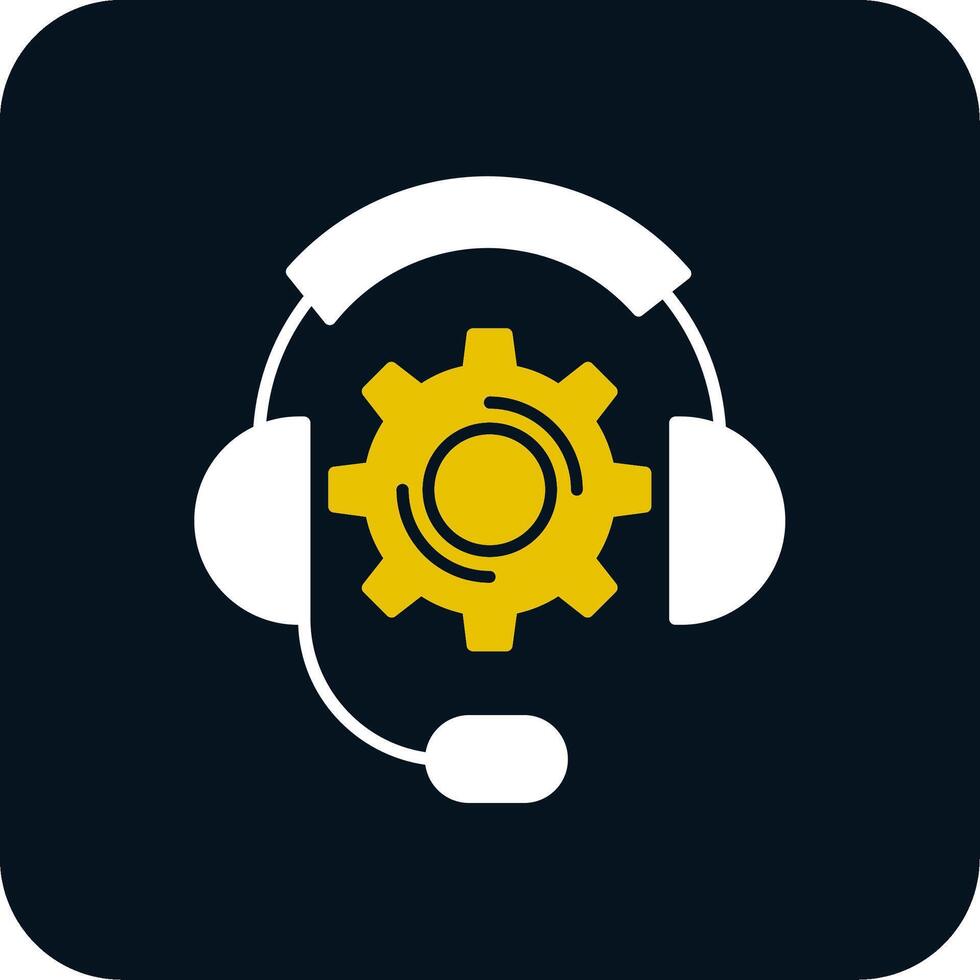Technical Support Glyph Two Color Icon vector