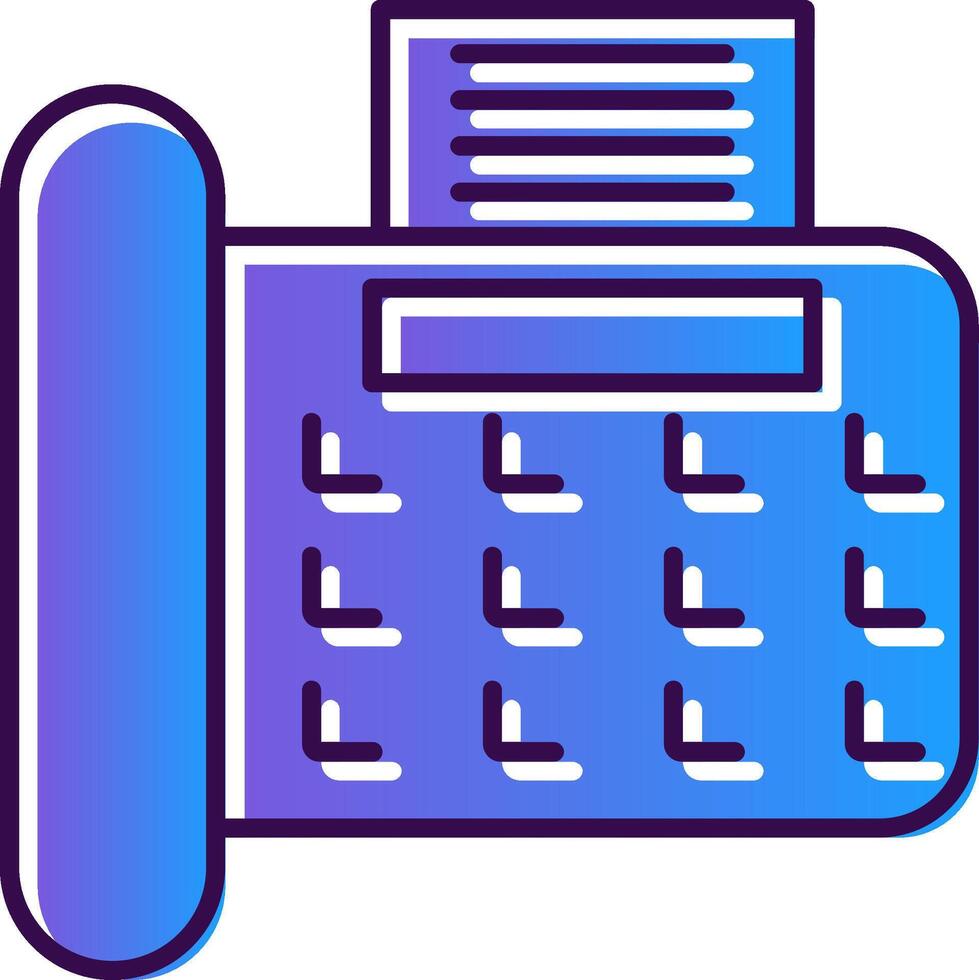 Fax Gradient Filled Icon vector