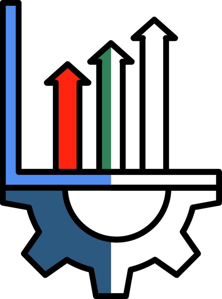 Setting Filled Half Cut Icon vector