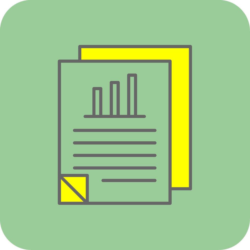 Report Filled Yellow Icon vector