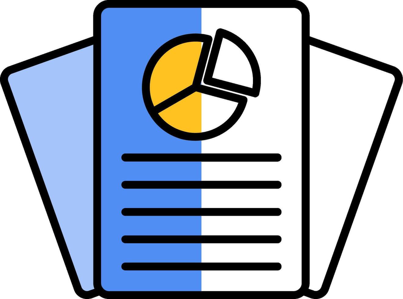 Report Filled Half Cut Icon vector