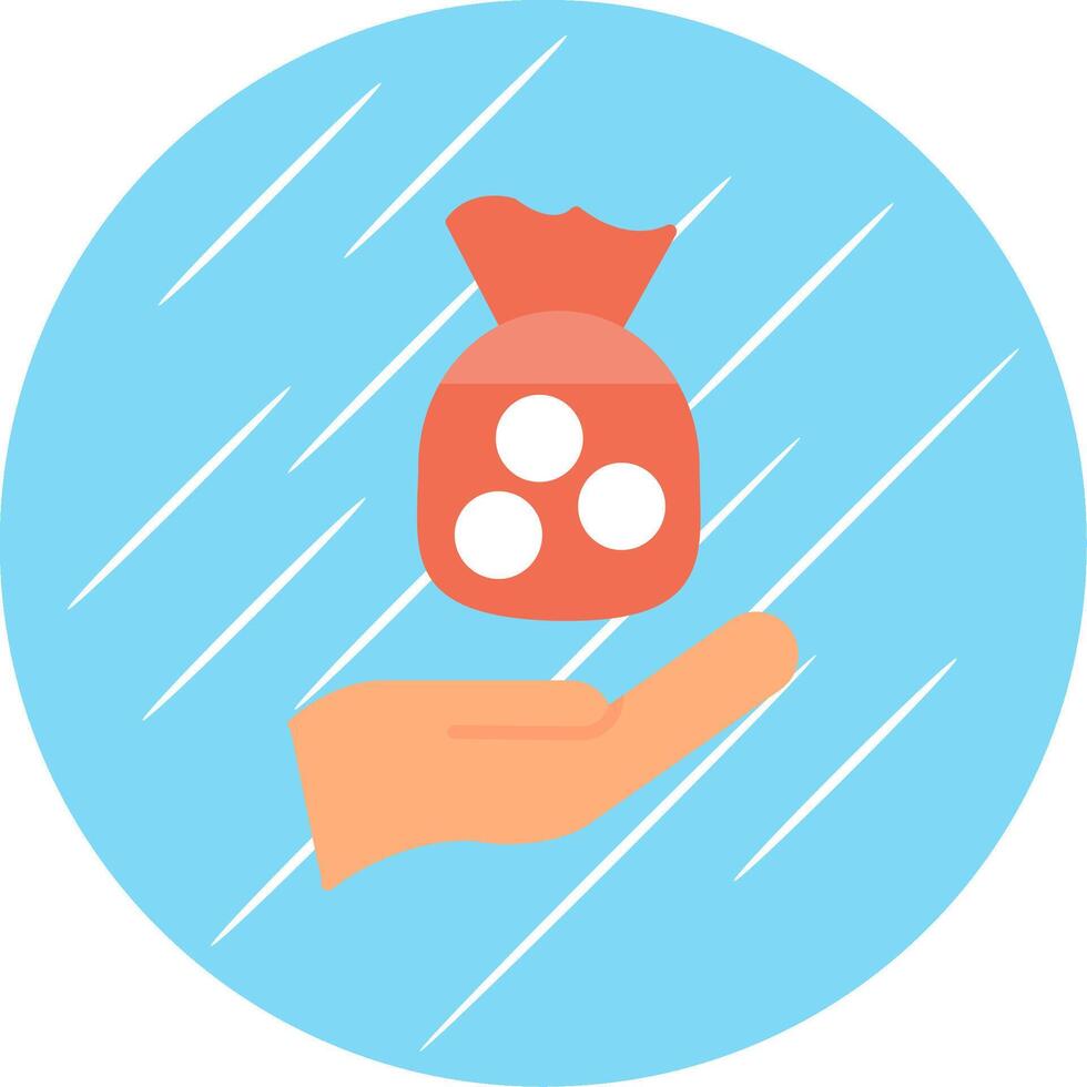 Zakat Flat Blue Circle Icon vector
