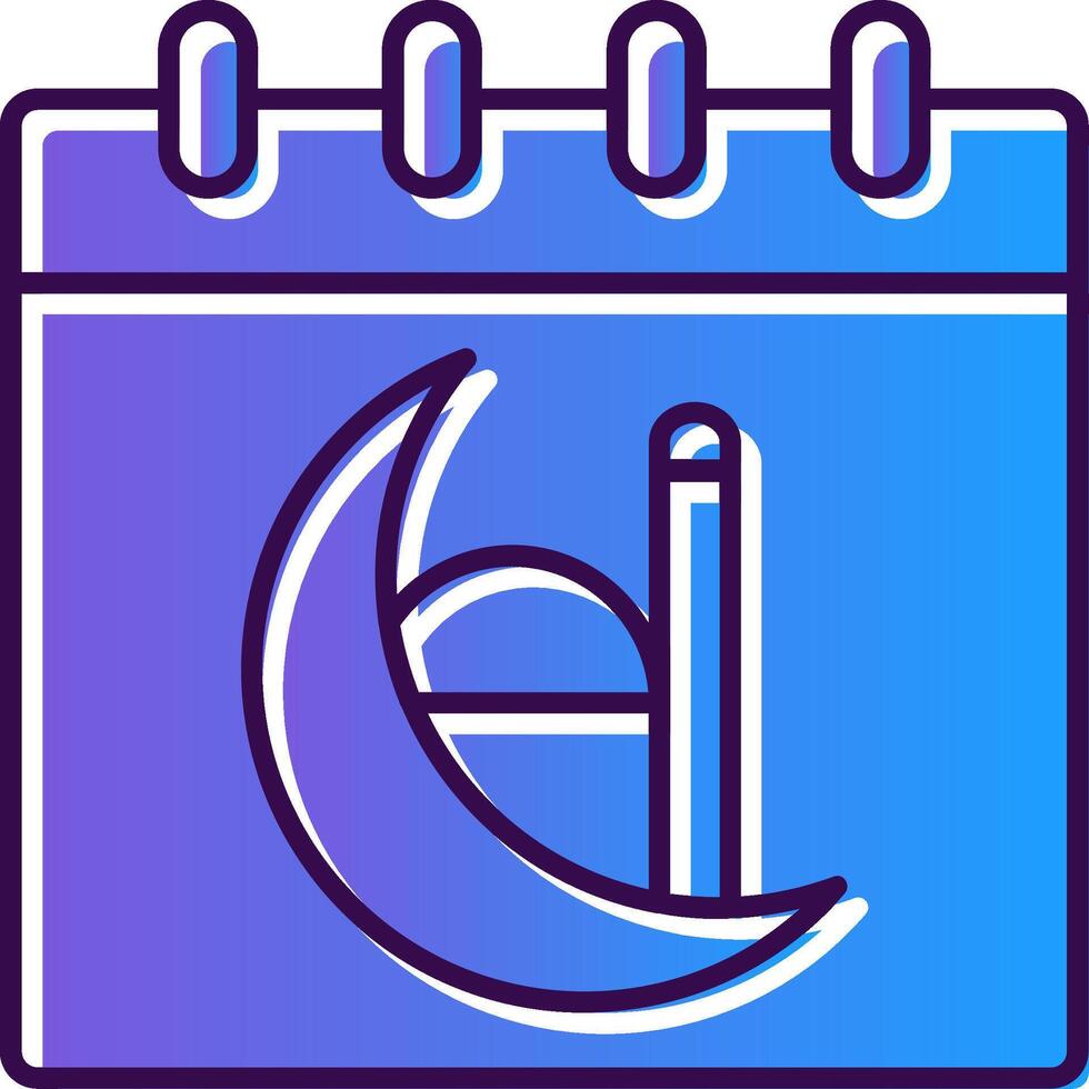 Calendar Gradient Filled Icon vector