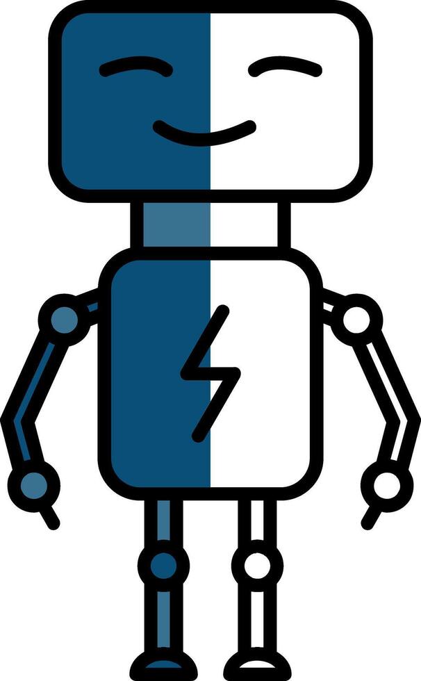 Bot Filled Half Cut Icon vector