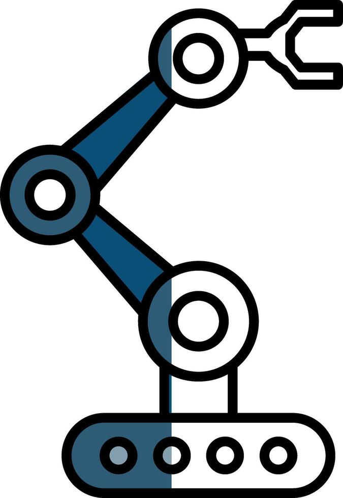 Robotics Filled Half Cut Icon vector