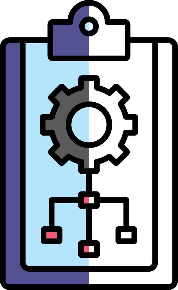 Planning Filled Half Cut Icon vector