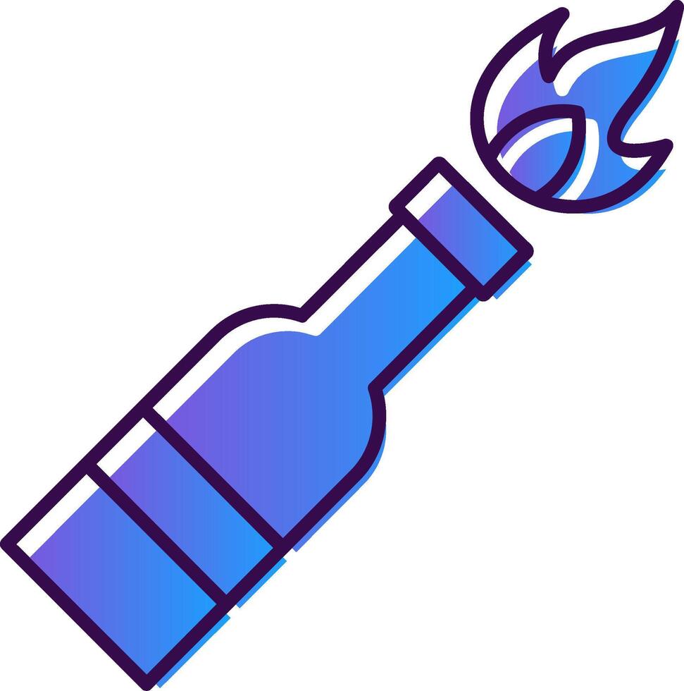 Molotov Gradient Filled Icon vector