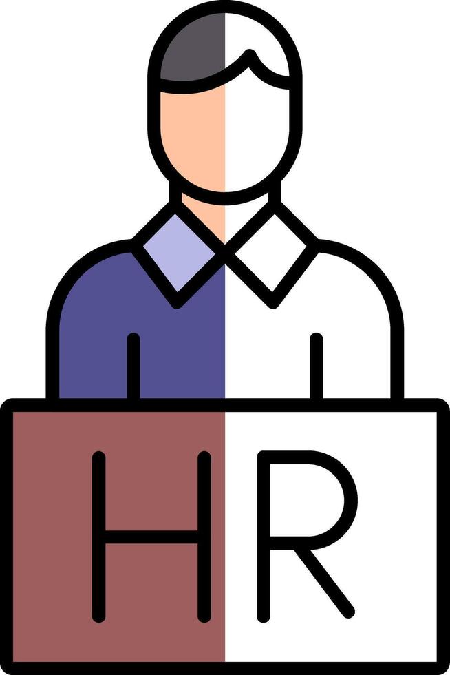 Human Resources Filled Half Cut Icon vector