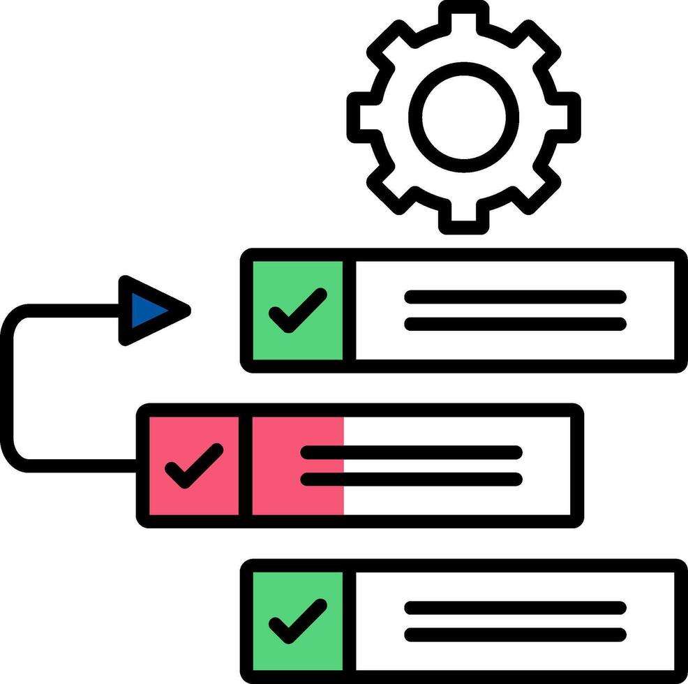 Backlog Filled Half Cut Icon vector