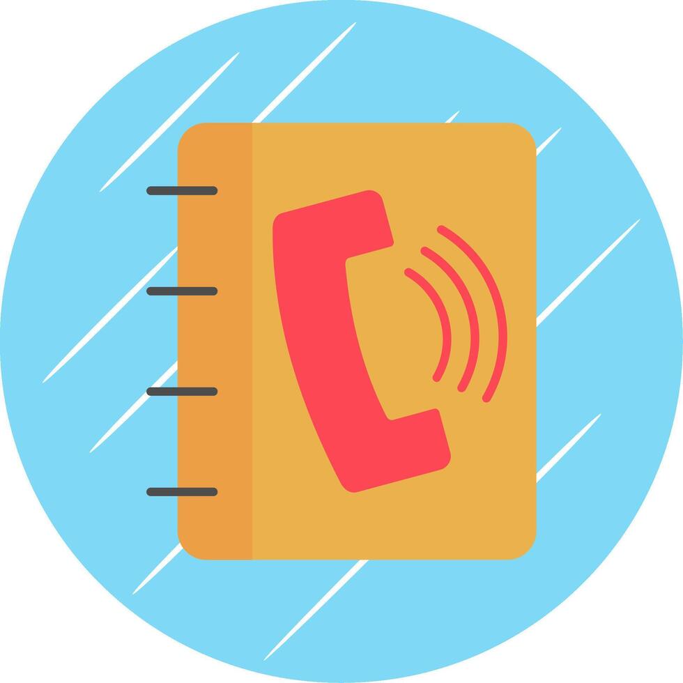 Phonebook Flat Blue Circle Icon vector