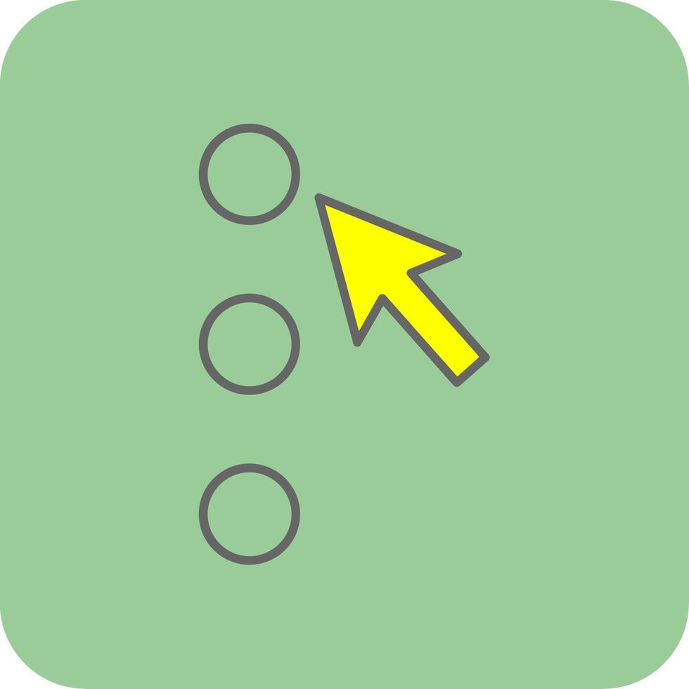 Option Filled Yellow Icon vector