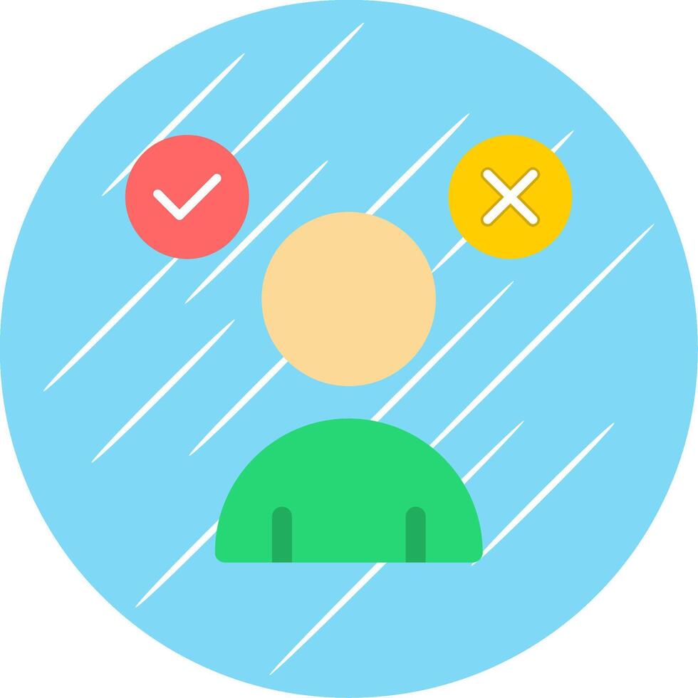 Decision Making Flat Blue Circle Icon vector