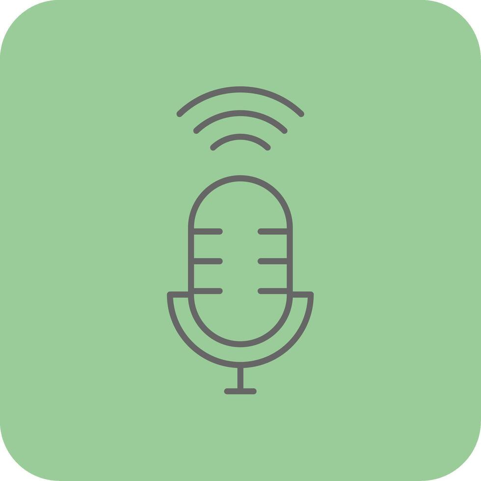 Voice Assistant Filled Yellow Icon vector