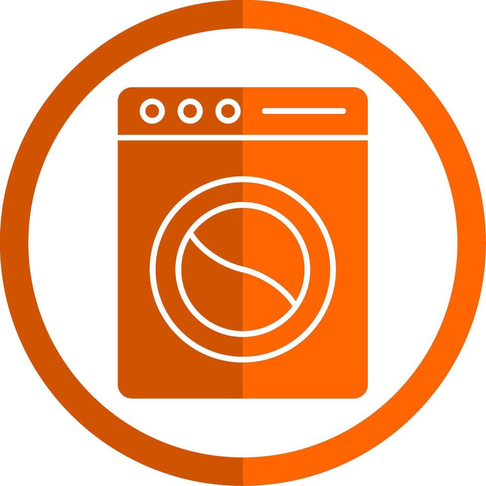 lavandería glifo naranja circulo icono vector