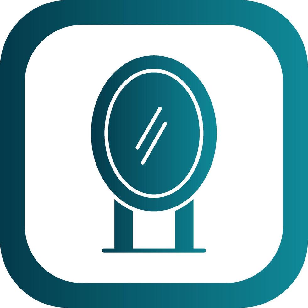 Mirror Glyph Gradient Round Corner Icon vector