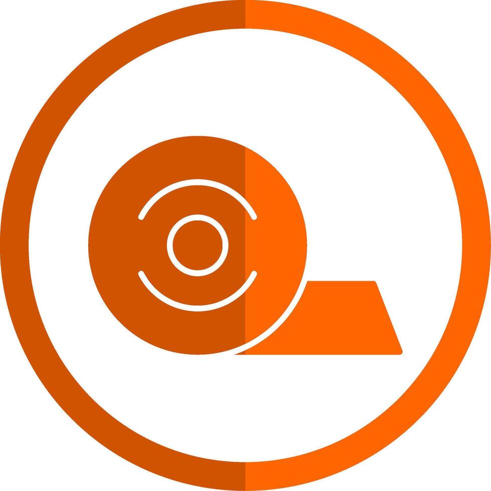 Insulating Tape Glyph Orange Circle Icon vector