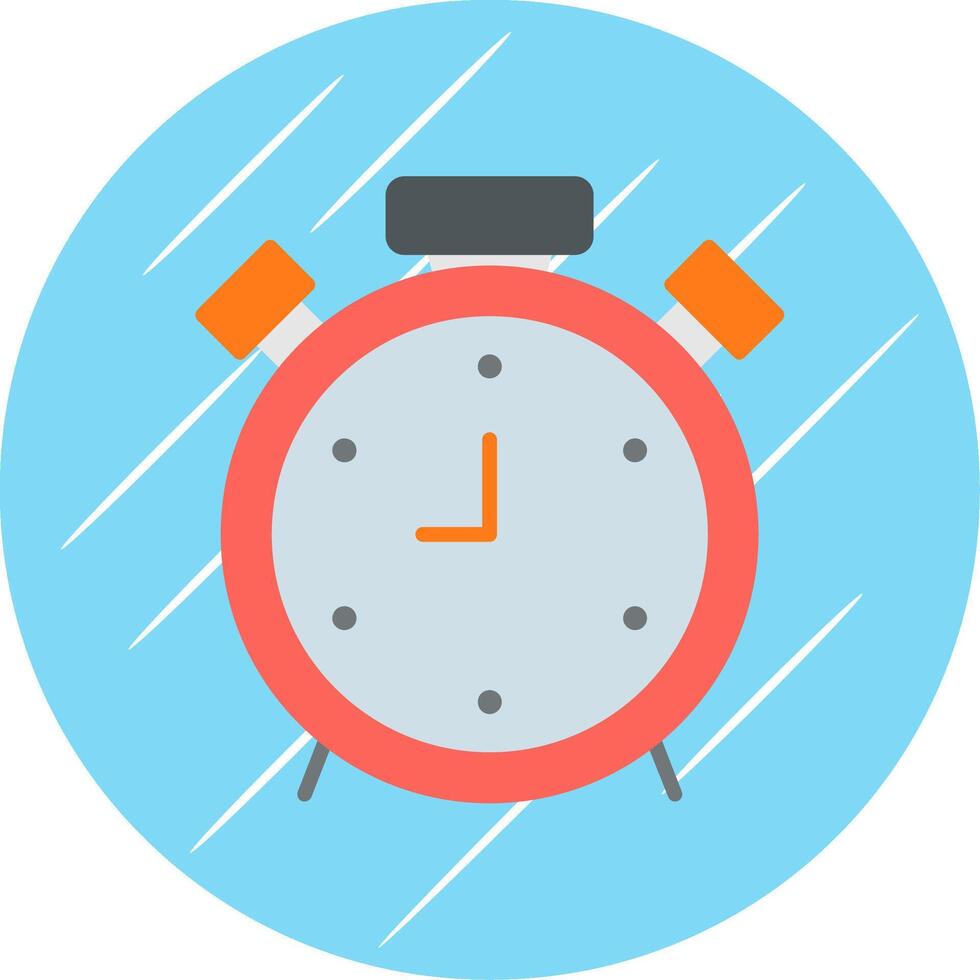 Alarm Flat Blue Circle Icon vector