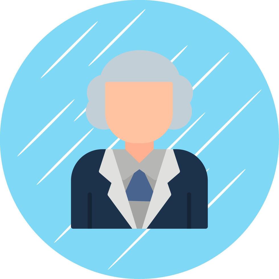 Judge Flat Blue Circle Icon vector