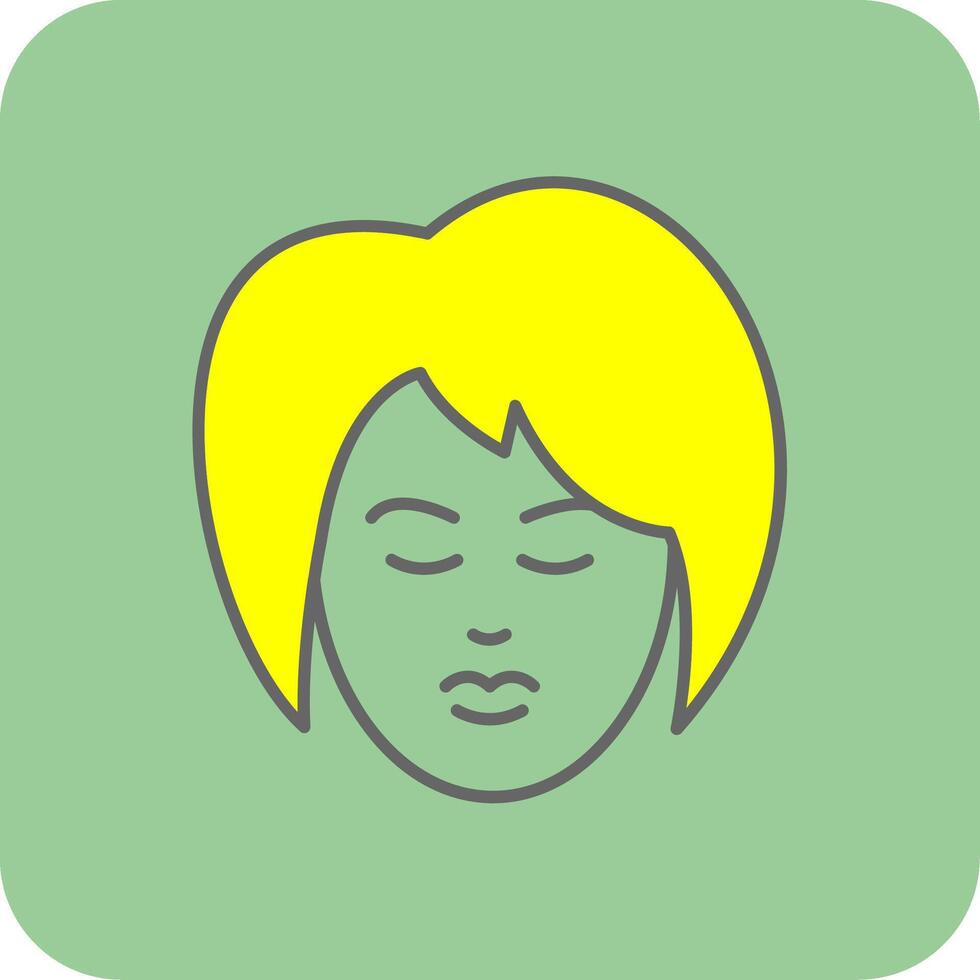 Beauty Treatment Filled Yellow Icon vector