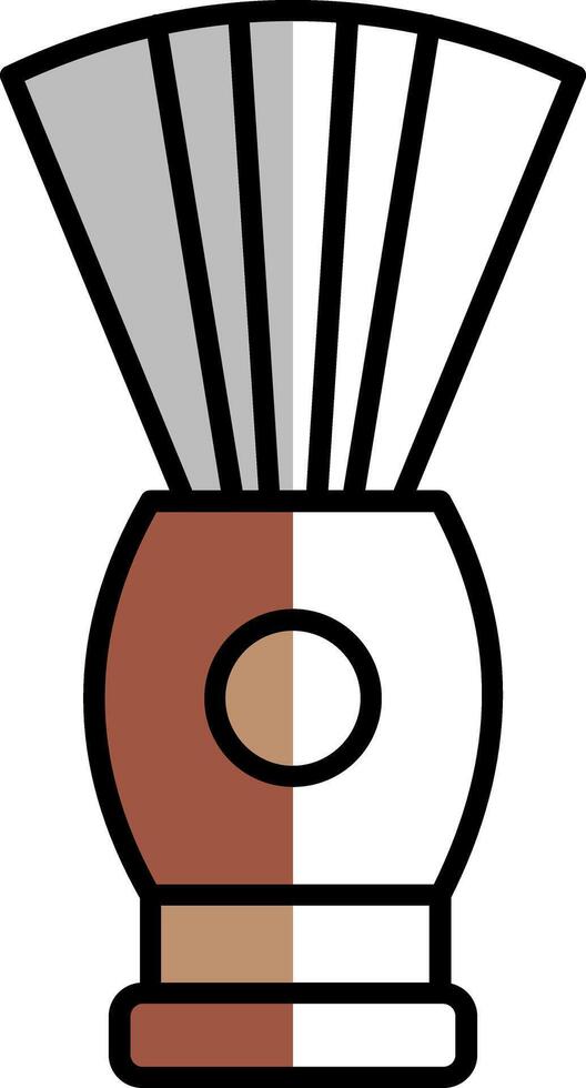 Shaving Brush Filled Half Cut Icon vector