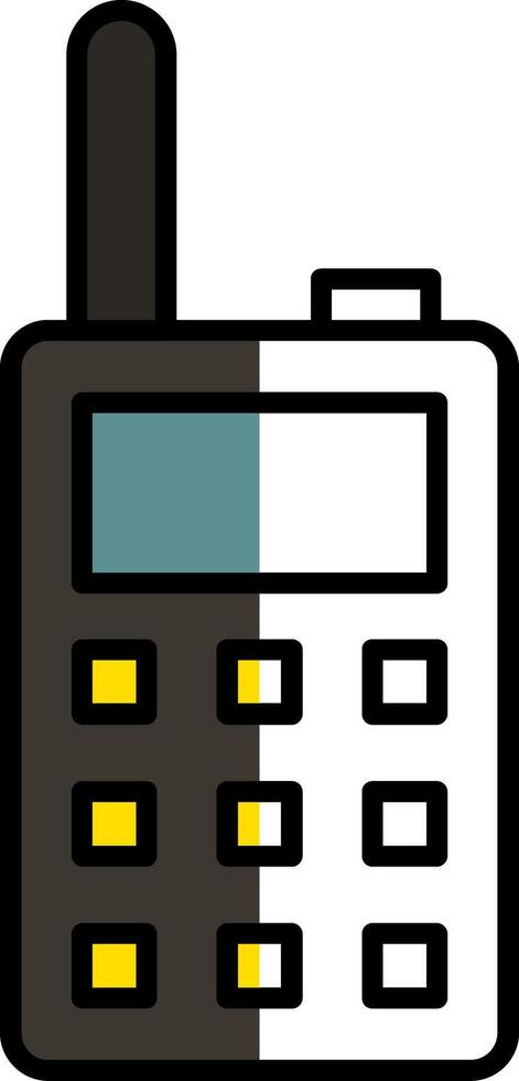 Walkie Talkie Filled Half Cut Icon vector