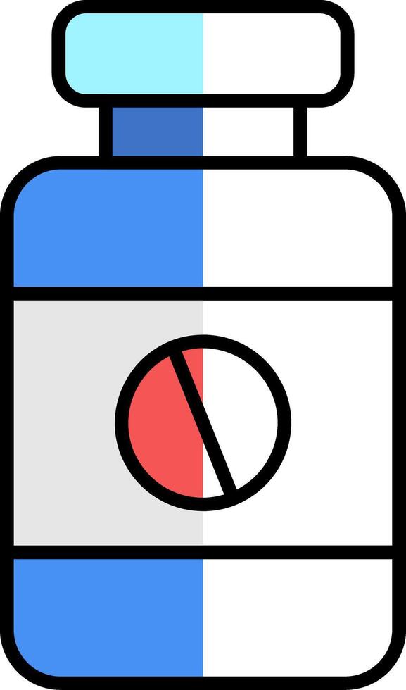 Iron Tablet Filled Half Cut Icon vector