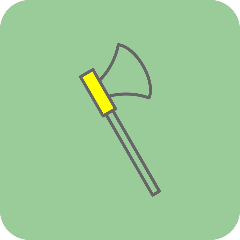 Axe Filled Yellow Icon vector