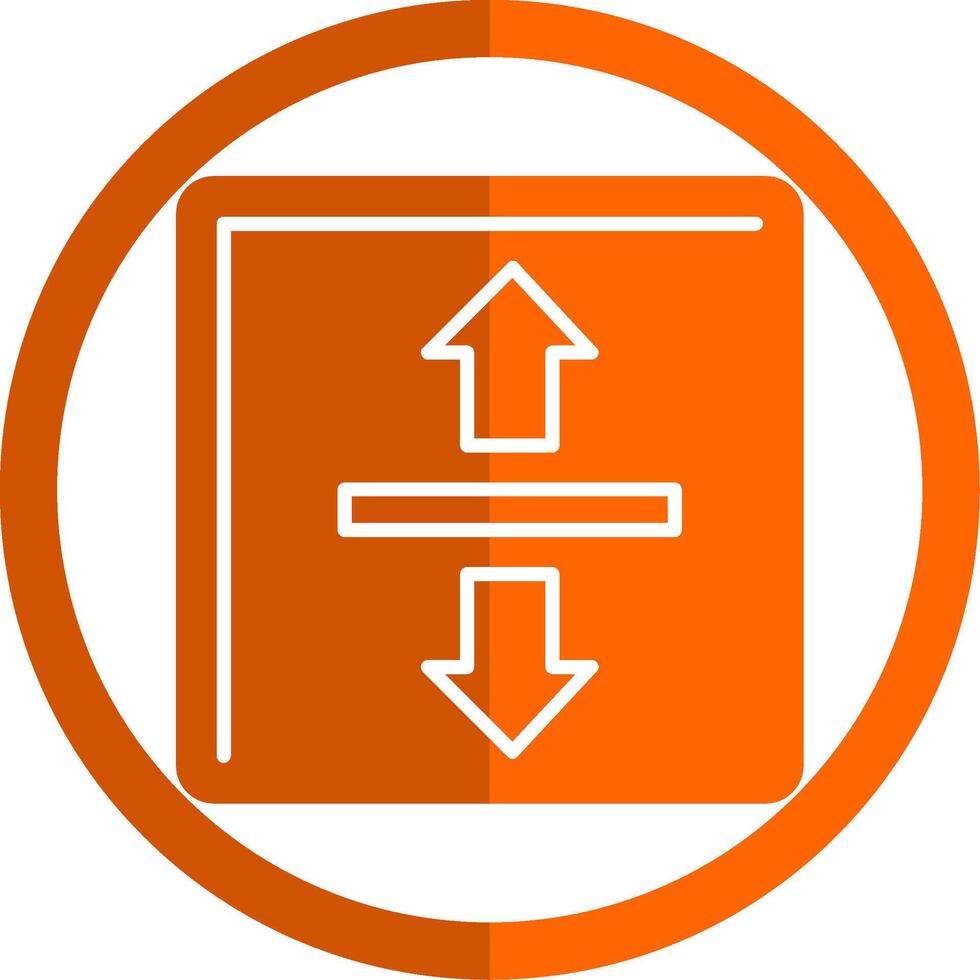 Up Down Glyph Orange Circle Icon vector