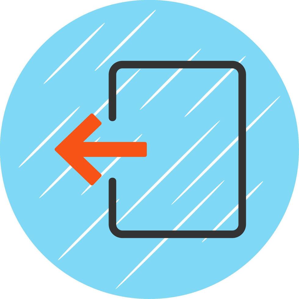 Exit Door Flat Blue Circle Icon vector