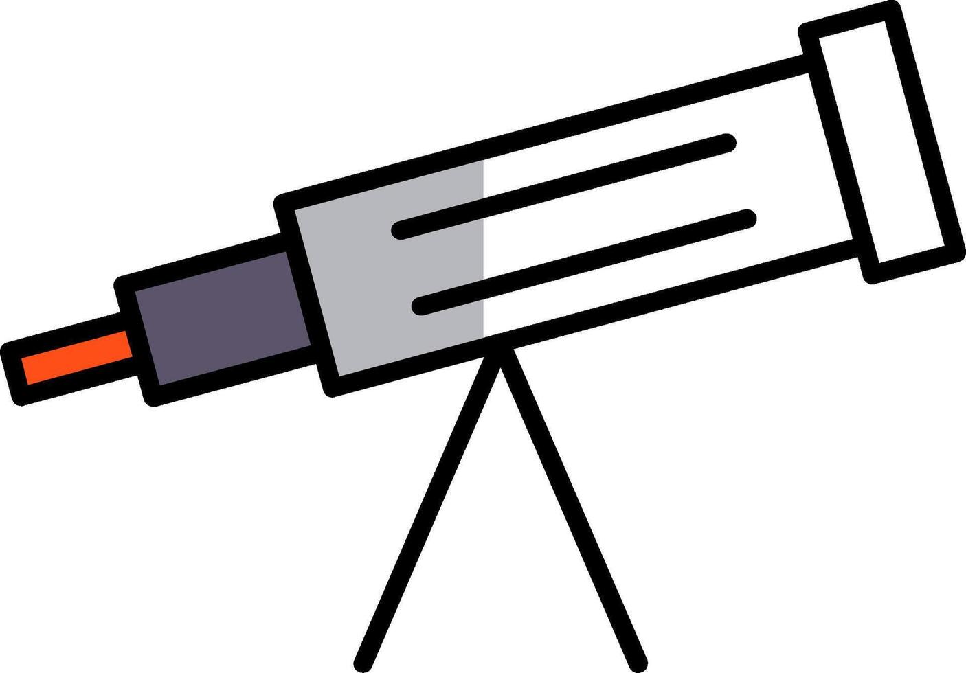 Telescope Filled Half Cut Icon vector