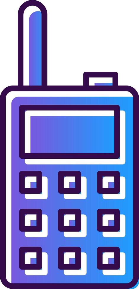 Walkie Talkie Gradient Filled Icon vector