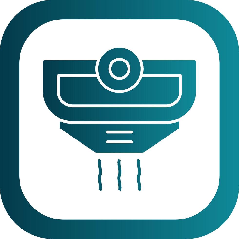 Smoke Detector Glyph Gradient Round Corner Icon vector