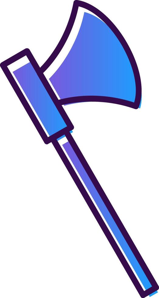 Axe Gradient Filled Icon vector