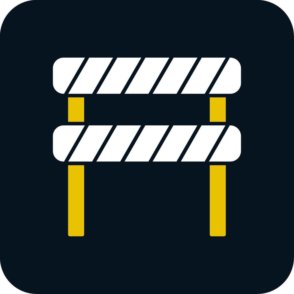 Road Block Glyph Two Color Icon vector