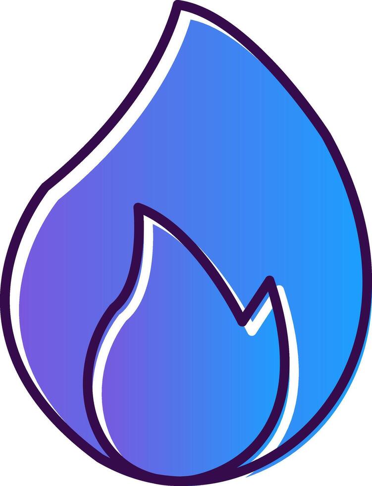 Burn Gradient Filled Icon vector